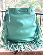 Load image into Gallery viewer, Gypsy Weave Fringe Leather Boho Bag-Handbags, Wallets &amp; Cases-Dreamtime Boho-Black-Dreamtime Boho