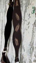 Load image into Gallery viewer, Hand tooled feather detail on leather crossbody bag strap