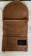 Load image into Gallery viewer, Hot Pink Love Story genuine leather wallet showing card slots, compartments.