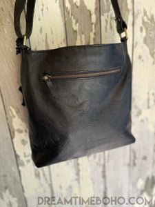 Hand Tooled Crossbody Leather Boho Bag-Handbags-Dreamtime Boho -Dreamtime Boho