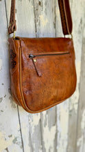 Load image into Gallery viewer, Rear zip pocket on Jarah leather crossbody bag