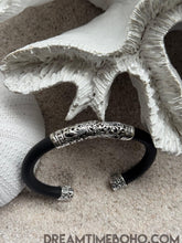 Load image into Gallery viewer, Mystic Sands Unisex Sterling Silver Rubber Adjustable Cuff Bracelet-Apparel &amp; Accessories-Dreamtime Boho -Dreamtime Boho