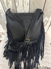 Load image into Gallery viewer, Hand Tooled Horse Leather Fringe Crossbody Boho Bag-Handbags, Wallets &amp; Cases-Dreamtime Boho -Dreamtime Boho