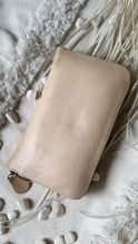 Load image into Gallery viewer, Back view of tan genuine leather zip around boho wallet purse
