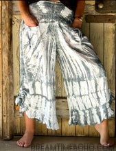 Load image into Gallery viewer, Tie Dye Lotus Frill Boho Pants – Festival &amp; Resort Wear-Apparel &amp; Accessories-Dreamtime Boho -Dreamtime Boho