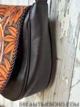 Load image into Gallery viewer, Tiger Spirit Hand Painted &amp; Hand Tooled Leather Crossbody Boho Bag-Handbags, Wallets &amp; Cases-Dreamtime Boho -Dreamtime Boho