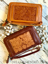 Load image into Gallery viewer, Gypsy Rose Leather Boho Wallet Purse-Apparel &amp; Accessories-Dreamtime Boho-Light tan-Dreamtime Boho