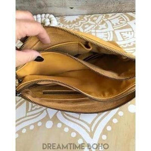 Chantilly Leather Boho Clutch Shoulder Bag-Clutch/Purse-Dreamtime Boho-Blush-Dreamtime Boho